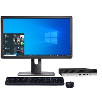 Windows 11 Desktop Computer HP 600 G5 Mini | Core i5 CPU | 8GB RAM | 256GB SSD | 22" LCD