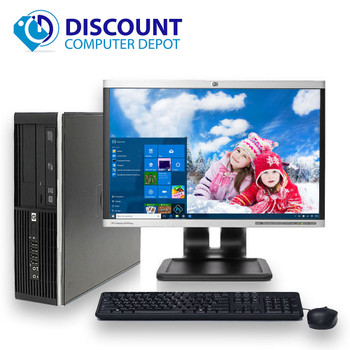 Cheap, used and refurbished HP 8000 Desktop Computer PC Intel C2D 3.0GHz 8GB 1TB 19" LCD Windows 10 Pro
