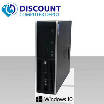 Right Side View HP Elite I5 Windows 10 Desktop Computer 16GB 1TB Dual 19 LCD's  w/1GB Video Card and WIFI