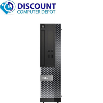 Right Side View Dell Optiplex 3020 Desktop Computer PC Quad i5 3.3GHz 4GB 250GB Windows 10 Pro with Dual Out Video Card and a 19" LCD