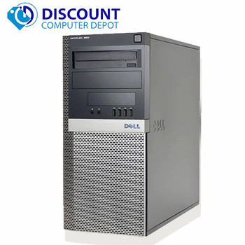 Cheap, used and refurbished Dell 960 Desktop Computer Tower C2D 3.0 8GB 500GB 19"LCD Windows 10 Wifi DVD-RW