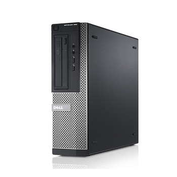 Front View Fast Dell Optiplex 3010 Windows 10 Home Desktop Quad Core 4GB 250GB and WIFI