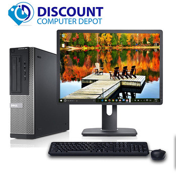 Cheap, used and refurbished Dell Optiplex 390 Desktop Computer i3 3.1GHz 4GB 250GB Windows 10 Pro with 19" LCD Wifi