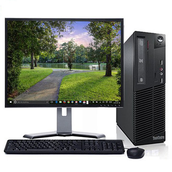 Cheap, used and refurbished Lenovo M92 Windows 10 Home Desktop Computer PC Intel i5 3.2GHz 4GB 500GB with a 19" LCD and WIFI