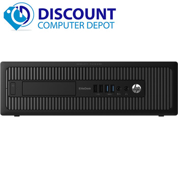 Cheap, used and refurbished HP EliteDesk G1 Desktop Computer Intel Core i5 3.2GHz 8GB 256GB SSD Windows 10 Pro Dual 22" LCDs and WIFI