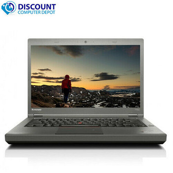 Front View Lenovo ThinkPad Laptop Computer T440p 14.1" Core i5 4th Gen 4GB Ram 250GB Windows 10-64 Home WiFi