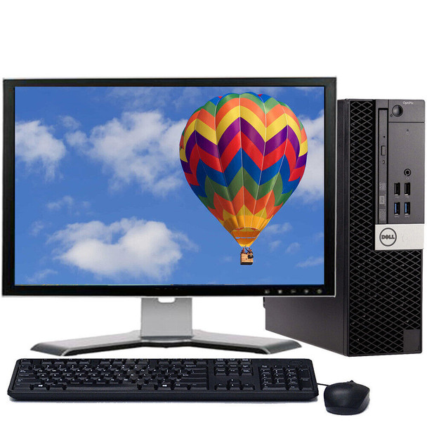 Cheap Monitor and PC Dell OptiPlex 7040 SFF Computer Core i5-6500 16GB 512GB SSD DVD Windows 10 Pro 24" LCD