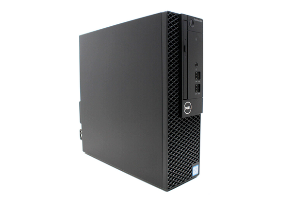 Front Side View, Dell OptiPlex 3050 SFF Desktop Computer Intel Core i3 7th gen 8GB RAM 500GB HDD Wi-Fi NO DVD DRIVE Windows 10 Home