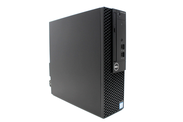 Front Side View, Dell OptiPlex 3050 SFF Desktop Computer Intel Core i3 7th gen 16GB RAM 512GB SSD Wi-Fi NO DVD DRIVE Windows 10 Pro