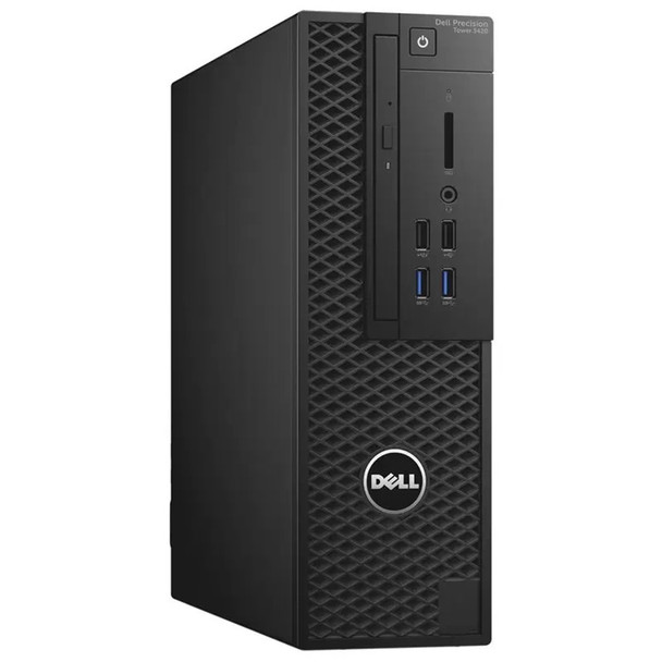 Front Side View, Dell Precision 3420 SFF Intel Core i5 6th gen 8GB RAM 500GB HDD Wi-Fi Windows 10 Home