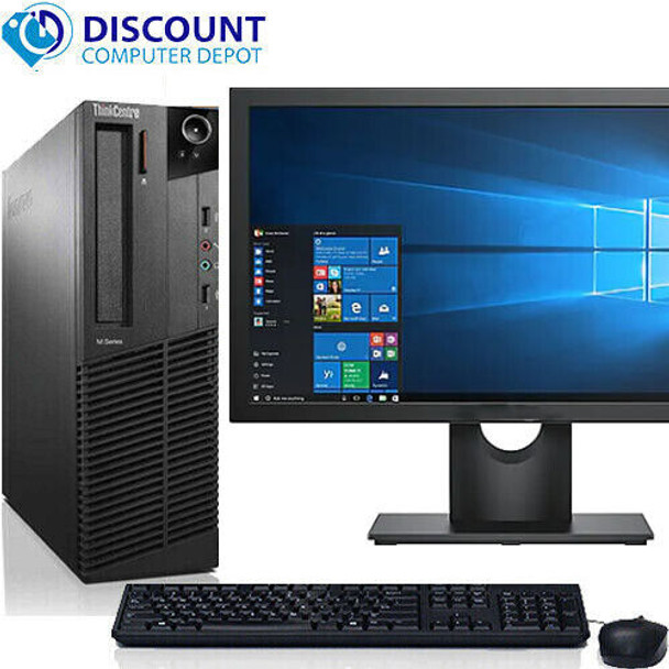 Front,  Lenovo ThinkCentre M73 Desktop Intel Core i5 4th gen 8GB RAM 1TB HDD 19" LCD Wi-Fi Windows 10 Professional