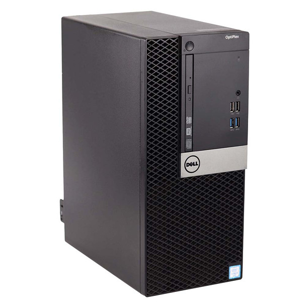 Front Side View, Dell OptiPlex 7040 Tower Desktop Computer Intel Core i7 6th Generation 8GB RAM 512GB SSD Wi-Fi Windows 10 Professional