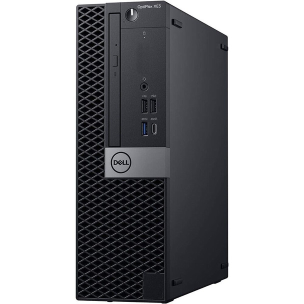 Front Side View, Dell OptiPlex XE3 SFF Desktop Computer Intel Core i5 8th Generation 16GB RAM 512GB NVMe SSD Wi-Fi Windows 11 Professional