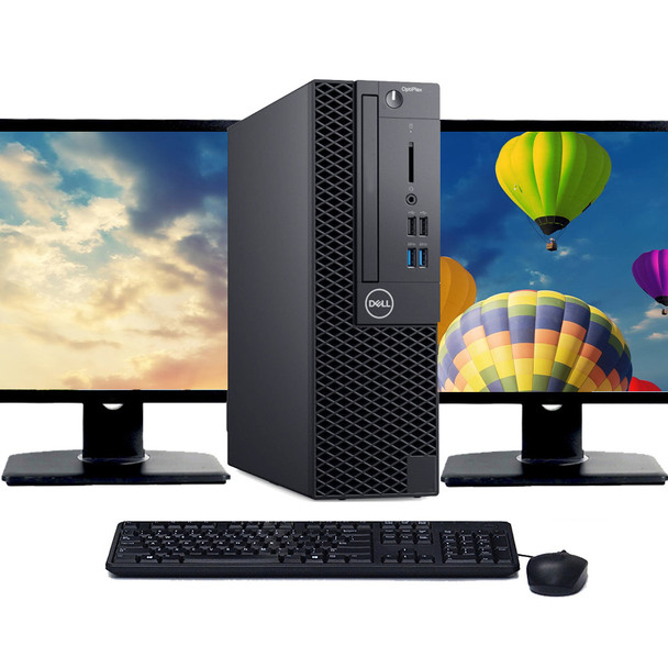 Dell OptiPlex 5060 Windows 11 Desktop Computer | Core i5 Processor | 16GB RAM | 512GB SSD | Dual 22" LCD's