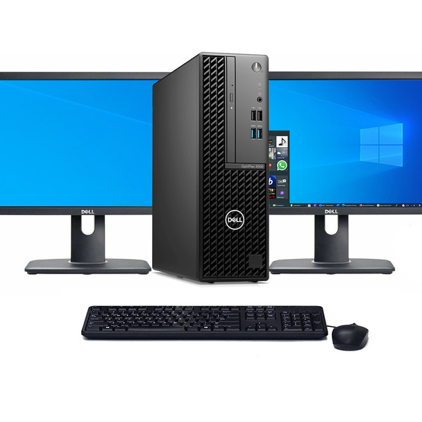 Windows 11 Desktop Computer Dell 3000 SFF | Hexa Core i5-12500 CPU | 32GB RAM | 1TB SSD | Dual 22" LCD's