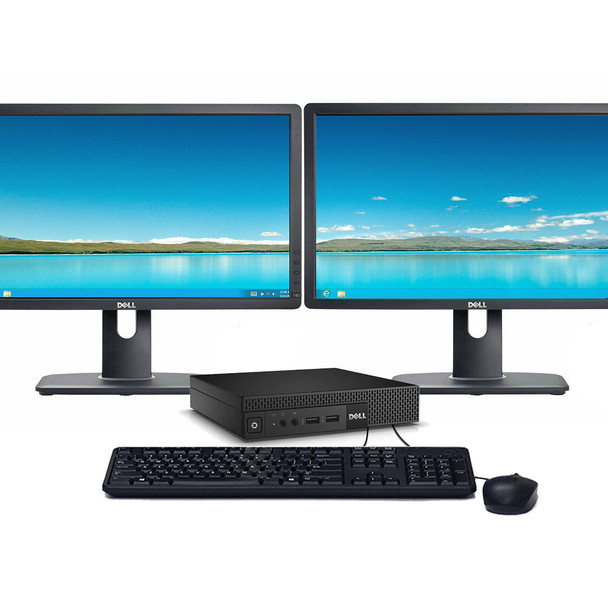 Dell OptiPlex 5060 Windows 11 Desktop Computer | Core i5-8500T (2.1 GHz) Processor | 8GB RAM | 256GB SSD | Dual 22" LCD's