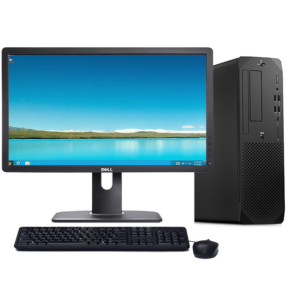HP Workstation Mini Z2 G4 Windows 11 Pro Desktop Computer | Intel Core i7-8700 (3.2 GHz) Processor | 8GB RAM | 1TB SSD | 24" LCD