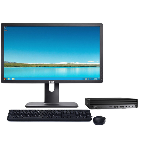 HP EliteDesk 800 G9 Micro Windows 11 Pro Desktop Computer | Intel Core i5-12500T (2.4 GHz) Processor | 32GB RAM | 512GB SSD | 22" LCD
