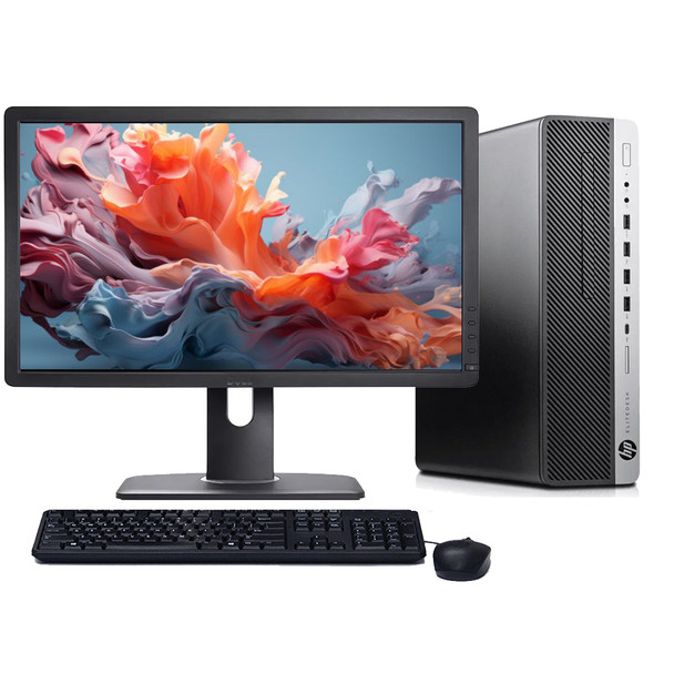 Windows 11 Pro Desktop Computer HP 400 G6 | Hexa Core i5 CPU | 16GB RAM | 256GB SSD | 22" LCD
