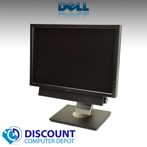 Cheap, used and refurbished Dell 19" LCD Monitor Ultrasharp Widescreen 1909W W/Dell Soundbar, Power Cable and VGA Cable