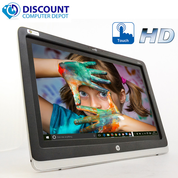 Front View HP 23" Touchscreen HD LED Monitor S230TM Integrated Webcam Speaker & Microphone