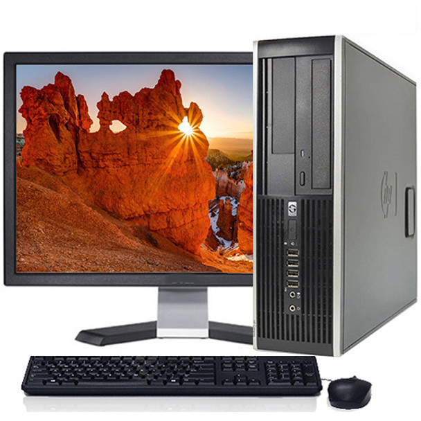 Cheap, used and refurbished HP Elite 8200 Windows 10 Pro Desktop Computer PC i5 3.1GHz 8GB 1TB DVDRW 19"LCD and WIFI