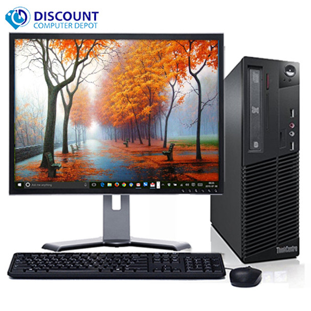 Cheap, used and refurbished Lenovo M81 Windows 10 Desktop Computer PC Fast Core i3 CPU 4GB 250GB 19" LCD and WIFI