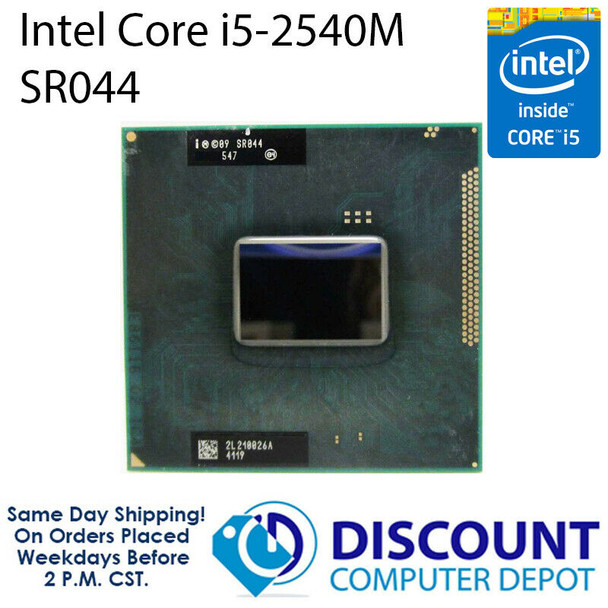 Cheap, used and refurbished Intel Core i5-2540M 2.6 GHz Laptop CPU Processor SR044 PGA 988 G2 Socket