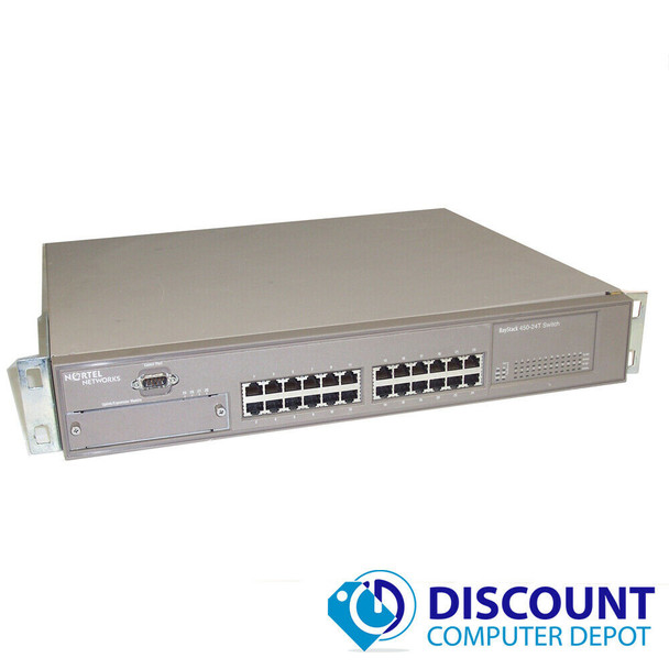 Cheap, used and refurbished Nortel BayStack 450-24T 24 Port Managed Fast Ethernet Network Switch 10/100