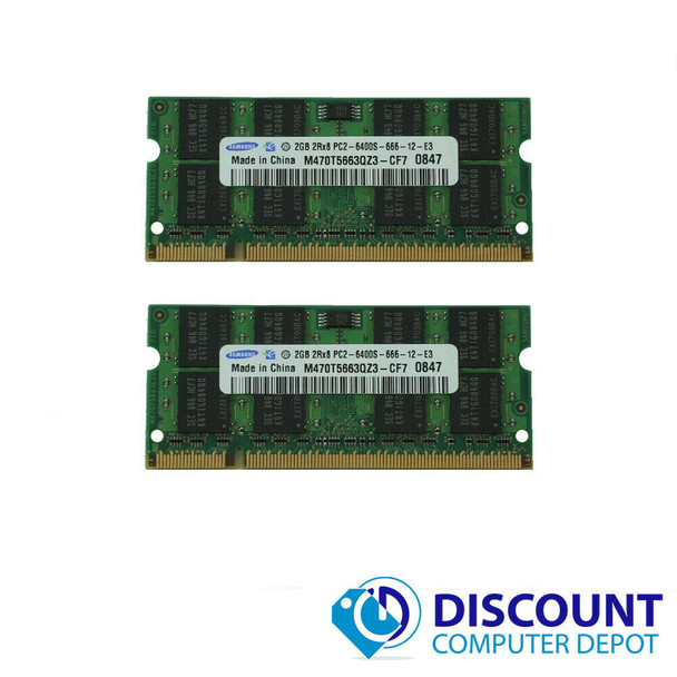 4gb 2x2gb 2rx8 Pc2 6400s Ddr2 800mhz Sodimm 0 Pin Laptop Memory