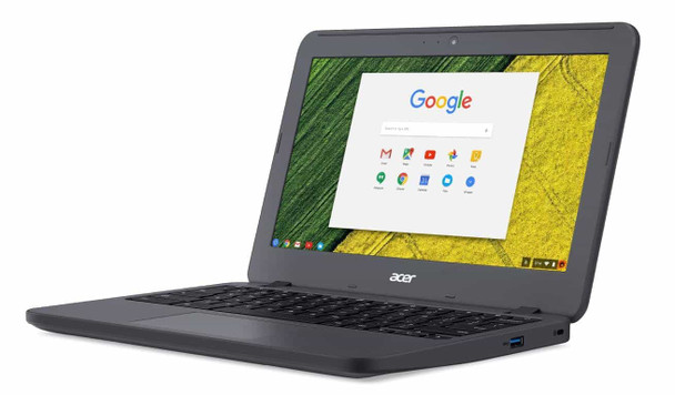 Front View Acer Chromebook C731 11.6" Intel 2.16GHz 4GB 16GB SSD Chrome OS Webcam HDMI WiFi