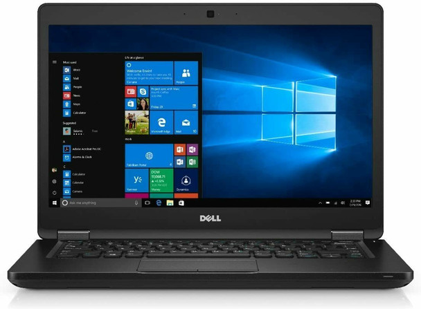 Front View Dell Latitude E5480 Laptop | 7th Generation Intel i5 Processor | 8GB RAM | 256GB SSD | Windows 10 Professional