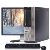 Dell 7010 SFF Desktop Computer Core i3 4GB 160GB Windows 10 Pro 19" LCD Keyboard and Mouse