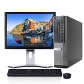 Cheap, used and refurbished Dell OptiPlex 7010 Desktop 8GB 256SSD with a Dell 19" LCD Monitor Windows 10 Pro