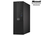 Front Side View, Dell OptiPlex 3050 SFF Desktop Computer Intel Core i3 7th Gen 8GB RAM 1TB SSD Wi-Fi Windows 10 Professional