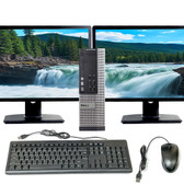 Dell OptiPlex 9020 SFF Intel i7 16GB RAM 256GB SSD Dual 20 in Monitor Windows 10 Professional