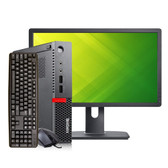 Lenovo ThinkCentre M910q Micro Intel i5 7th Gen. 8GB RAM 1TB HDD 22in Monitor Windows 10 Home Wi-Fi