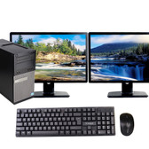 Dell OptiPlex 790 Tower Desktop Computer Intel Core i5 2nd Generation 8GB RAM 1TB HDD Dual 24in LCD Windows 10 Home