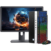 HP EliteDesk 800 G3 SFF Desktop Computer | Intel Core i5 7th Gen | 32GB DDR4 RAM | 1TB SSD Storage | Windows 10 Pro | 22in Monitor | RGB Keyboard + Mouse