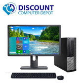 Cheap, used and refurbished Dell Optiplex 7010 Windows 10 Home Desktop PC Quad i5 3.1GHz 8GB 500GB 22" LCD