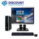 Cheap, used and refurbished HP 8300 Windows 10 Slim Desktop PC Quad i5-3470s 2.5GHz 8GB 80GB w/19" MON and WIFI