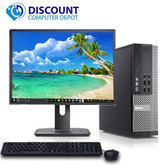 Cheap, used and refurbished Dell Optiplex Desktop Computer PC Quad Core i5 4GB 1TB Windows 10 w/19" LCD Monitor and WIFI