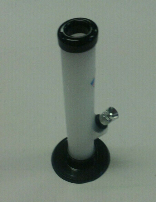 6.5" Acrylic Straight Tube Water Pipe w/ Thumb Carb - SOLID WHITE (1" Width)