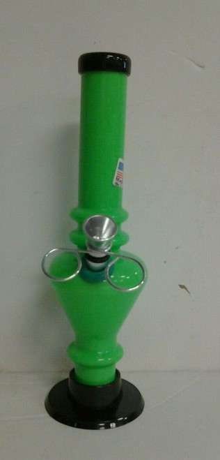 8" ACRYLIC VASE BUBBLE HOOKAH WATERPIPE PULL BOWL SOLID LIGHT GREEN USA MADE