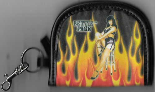 4" Zipper Coin Bag with Clip - "Flame Bettie" (2005)