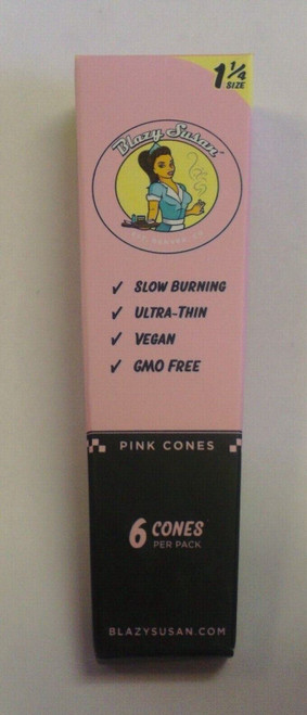 1 PACK OF PREMIUM PINK 1.25 SIZE SLOW BURN ULTRA THIN PRE-ROLLED VEGAN CONES