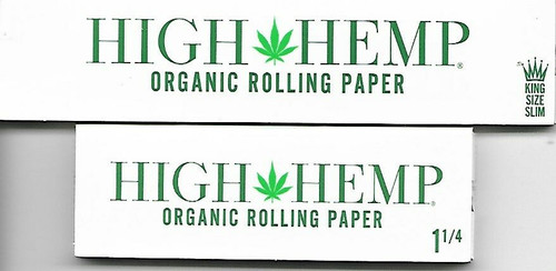 SET OF 2 -  KING SIZE SLIM AND 1 1/4 SIZE 100% ORGANIC VEGAN NO TOBACCO CIGARETTE ROLLING PAPERS