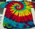 SWIRL RAINBOW TYE DYE SHORT SLEEVE T-SHIRT - KIDS UNISEX - M