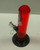 7" Acrylic Straight Water Pipe w/ Pull Bowl - RED (1.5" Width)
