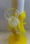 12" SILICONE NOVELTY BANANA-SHAPED WATER PIPE WITH 14mm GLASS BOWL - WHITE & YELLOW